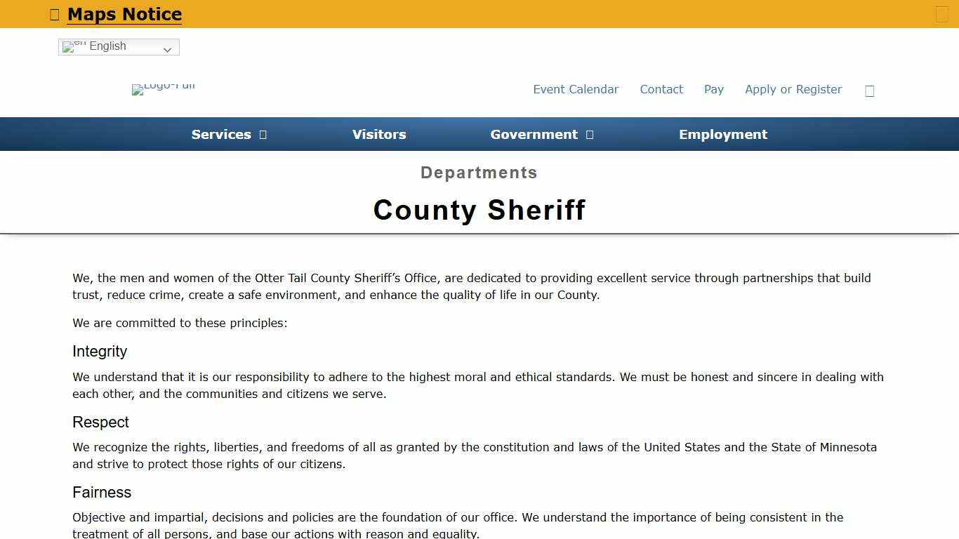 County Sheriff - Otter Tail County, MN